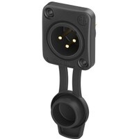 Neutrik NC3MDXX-TOP xlrCON 3-Pin Male Airtight Front Mount Recepticle UV Rated with Cap
