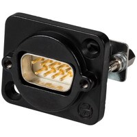 Neutrik NADB9MF-B 9-Pin D-Sub Feed-Through Connector Male to Female - Black