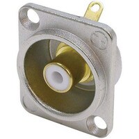Neutrik NF2D-9 RCA Jack Connector D-Series White/Nickel