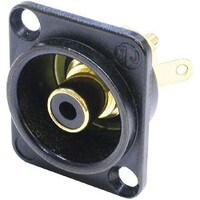 Neutrik NF2D-B-0 RCA Jack Connector D-Series Black/Black