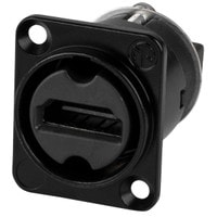 Neutrik NAHDMI-W-B HDMI Feed-Through Adapter &quot;D&quot; Series IP65 Black