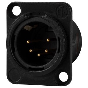 Neutrik NC5FX 5-Pin Female DMX XLR Connector - Nickel & Silver Professional Audio