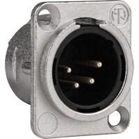Neutrik NC4MD-L-1 XLR &quot;D&quot; Series Panel Mount Male Nickel