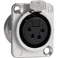 Neutrik NC4FD-L-1 XLR &quot;D&quot; Series Panel Mount Female Nickel