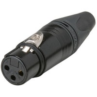 Neutrik NC3FXX-B Female XLR Connector Black w/Gold Contacts