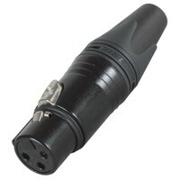 Neutrik NC3FXX-BAG Female XLR Connector Black
