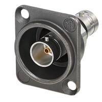 Neutrik NBB75DFIX BNC &quot;D&quot; Feed-Through Isolated Chassis Connector Antraloy 75 Ohm