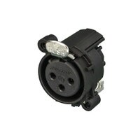 Neutrik NC3FAH1 XLR XLR 3 Pin Panel Mount Female PCBH Plastic/Gold