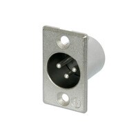Neutrik NC3MP 3 Pin XLR Male Panel/Chassis Mount Connector Nickel/Silver