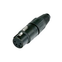 Neutrik NC4FX-BAG 4 Pin Female Cable Connector Black/Silver