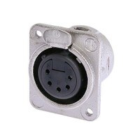 Neutrik NC5FDM3-L-1 3 Pin XLR Female Panel Chassis M3 Mount Connector Nickel