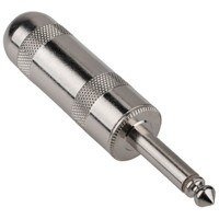 Switchcraft 184L 1/4&quot; Mono Cable Mount Plug for Extra Large Cables - 0.451&quot; Cable Entry