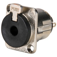 Switchcraft E112BL 1/4&quot; Stereo Locking EH Panel Mount Connector Nickel/Black