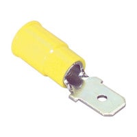 1/4&quot; (12-10) Male Disconnect Crimp Terminal Yellow 50 Pcs.