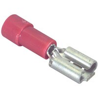 3/16&quot; (22-18) Female Disconnect Crimp Terminal Red 50 Pcs.