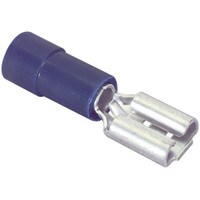 3/16&quot; (16-14) Female Disconnect Crimp Terminal Blue 50 Pcs.
