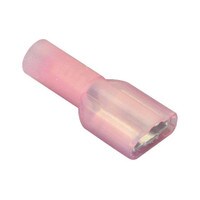 1/4&quot; (22-18) Nylon Insulated Female Disconnect Crimp Terminal Red 50 Pcs.