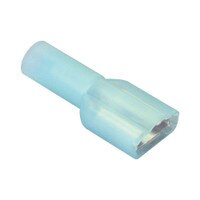 1/4&quot; (16-14) Nylon Insulated Female Disconnect Crimp Terminal Blue 50 Pcs.