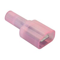 1/4&quot; (22-18) Nylon Insulated Male Disconnect Crimp Terminal Red 50 Pcs.