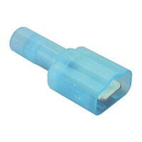1/4&quot; (16-14) Nylon Insulated Male Disconnect Crimp Terminal Blue 50 Pcs.