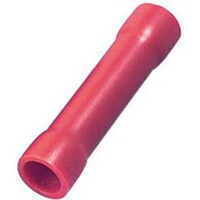 Insulated Butt Splice Crimp Terminal Connector Red (22-16) 100 Pcs.