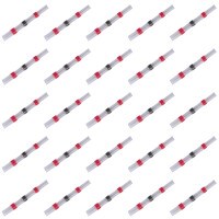 Heat Shrink Insulated Waterproof Solder Butt Connectors (22-18 AWG) Red 25-Pack