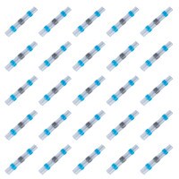 Heat Shrink Insulated Waterproof Solder Butt Connectors (16-14 AWG) Blue 25-Pack