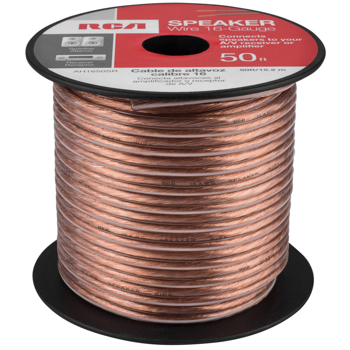 RCA AH1650SR 16 AWG Speaker Wire Spool 50 ft.