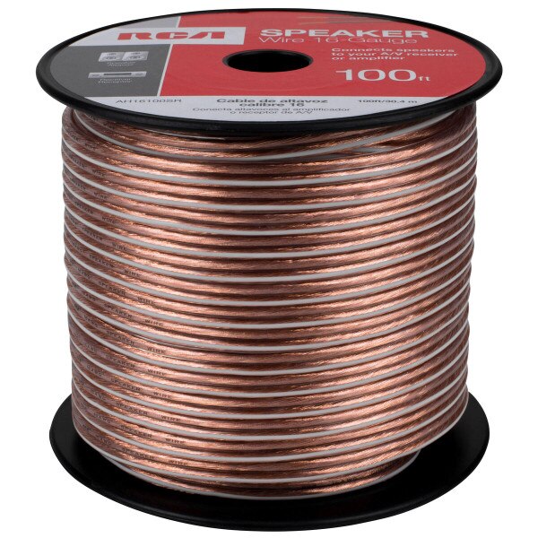 RCA AH16100SR 16 AWG Speaker Wire Spool 100 ft.