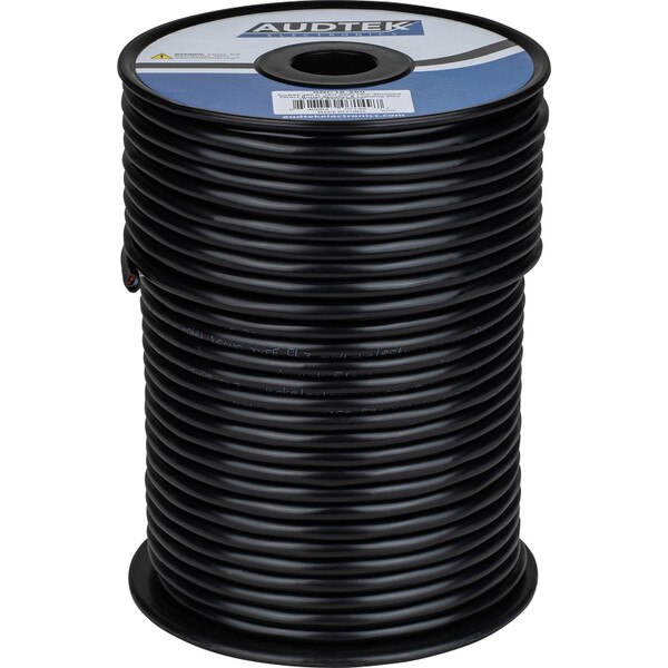 Speaker Wire Audio Cable 16/2 AWG In-Wall Outdoor Direct Burial UV Black 500ft