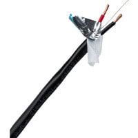 Audtek 500 ft. 16/2 AWG OFC Shielded Direct Burial Speaker &amp; Lighting Wire UL/CL3 Rated Black