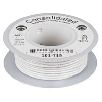 Consolidated Stranded 24 AWG Hook-Up Wire 25 ft. White UL Rated