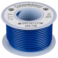 Consolidated Stranded 18 AWG Hook-Up Wire 25 ft. Blue UL Rated