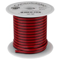 Consolidated 16 AWG 2-conductor Power Speaker Wire 50 ft. (Red/Black)
