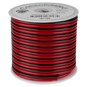18 Gauge Speaker Cable Subwoofer Zip Power Wire Cord CCA - 200 Feet Red & Black