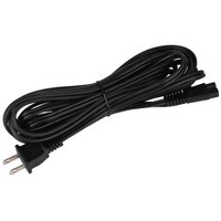 AC Power Cord NEMA 1-15P to IEC-60320-C7P 18 AWG 2C 10A SPT-2 125V Black 15 ft.