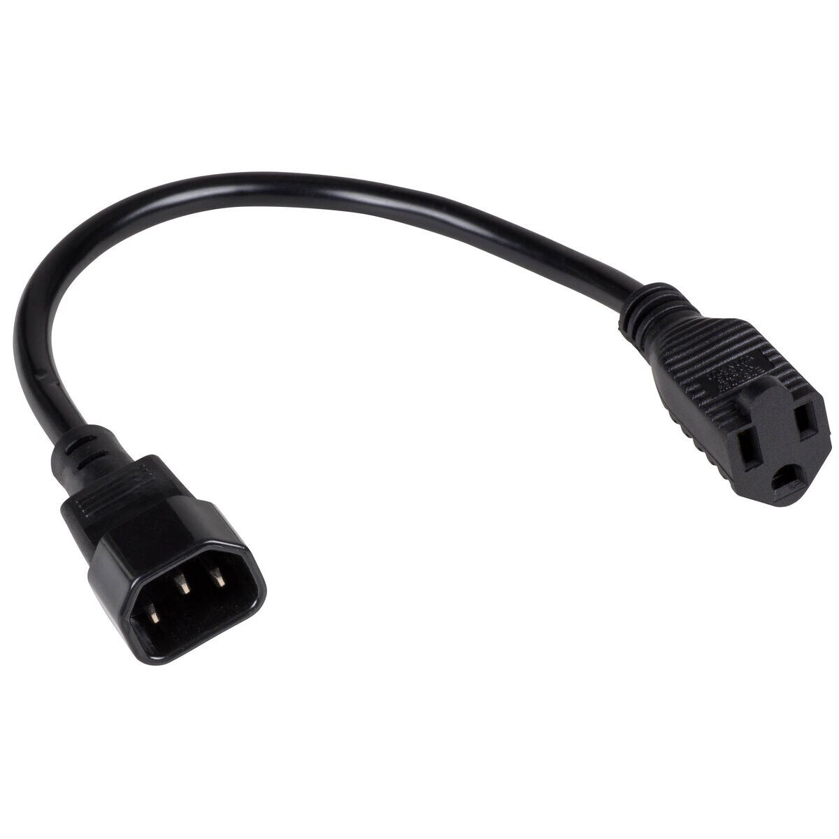 Parts Express Iec Male To Edison Style Female Ac Power Cord Adapter With 16 3 Gauge Wire