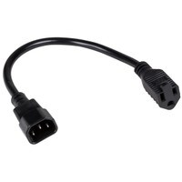 Parts Express IEC Male to Edison Style Female AC Power Cord Adapter with 16/3 Gauge Wire