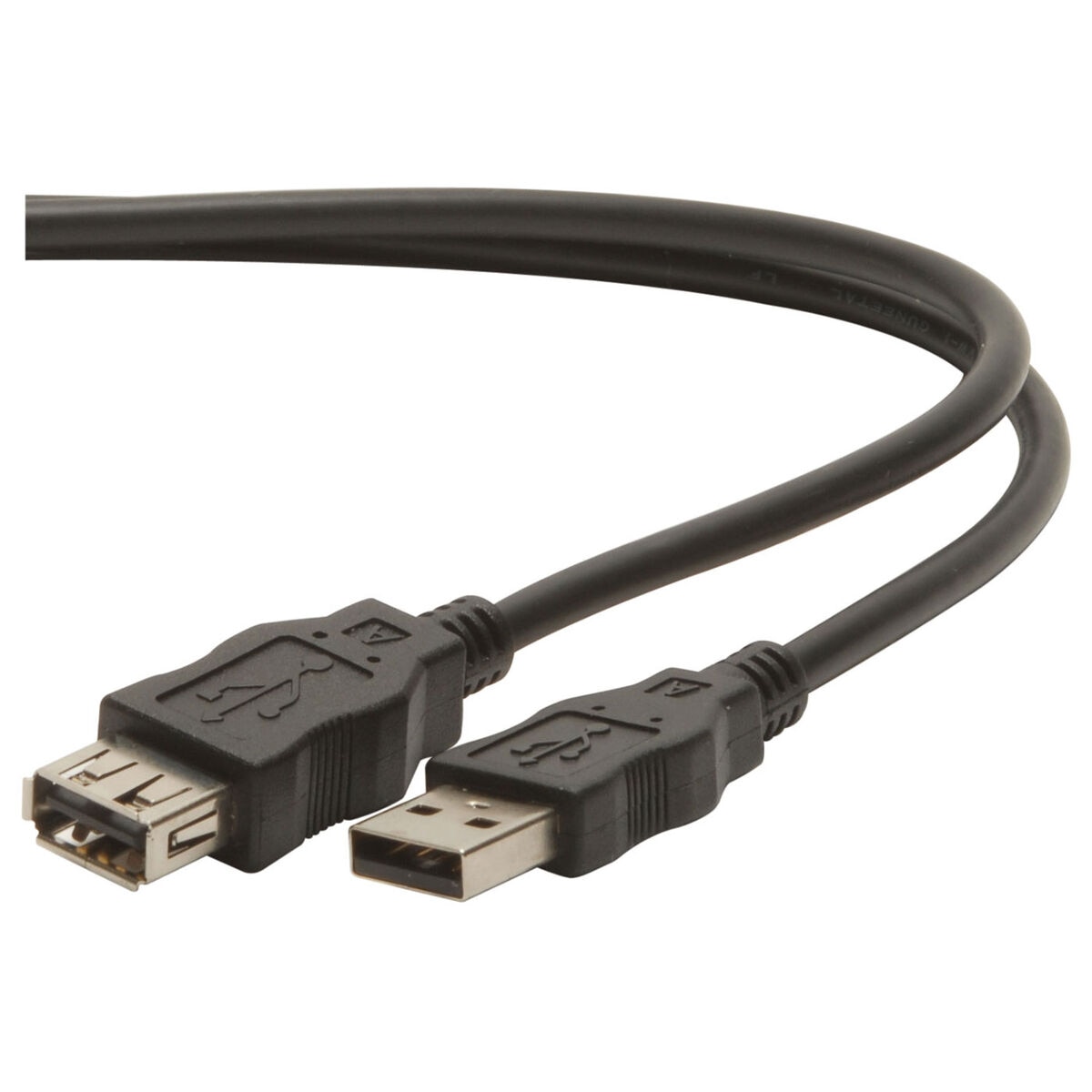 Taishi 1m USB 2.0 Extension Cable – Male To Female, White, For Chargers & Data Transfer