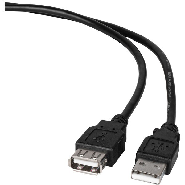 USB 2.0 Extension Cable, 15 ft, Black USB 2.0 Extension Cable, 15 ft, Black