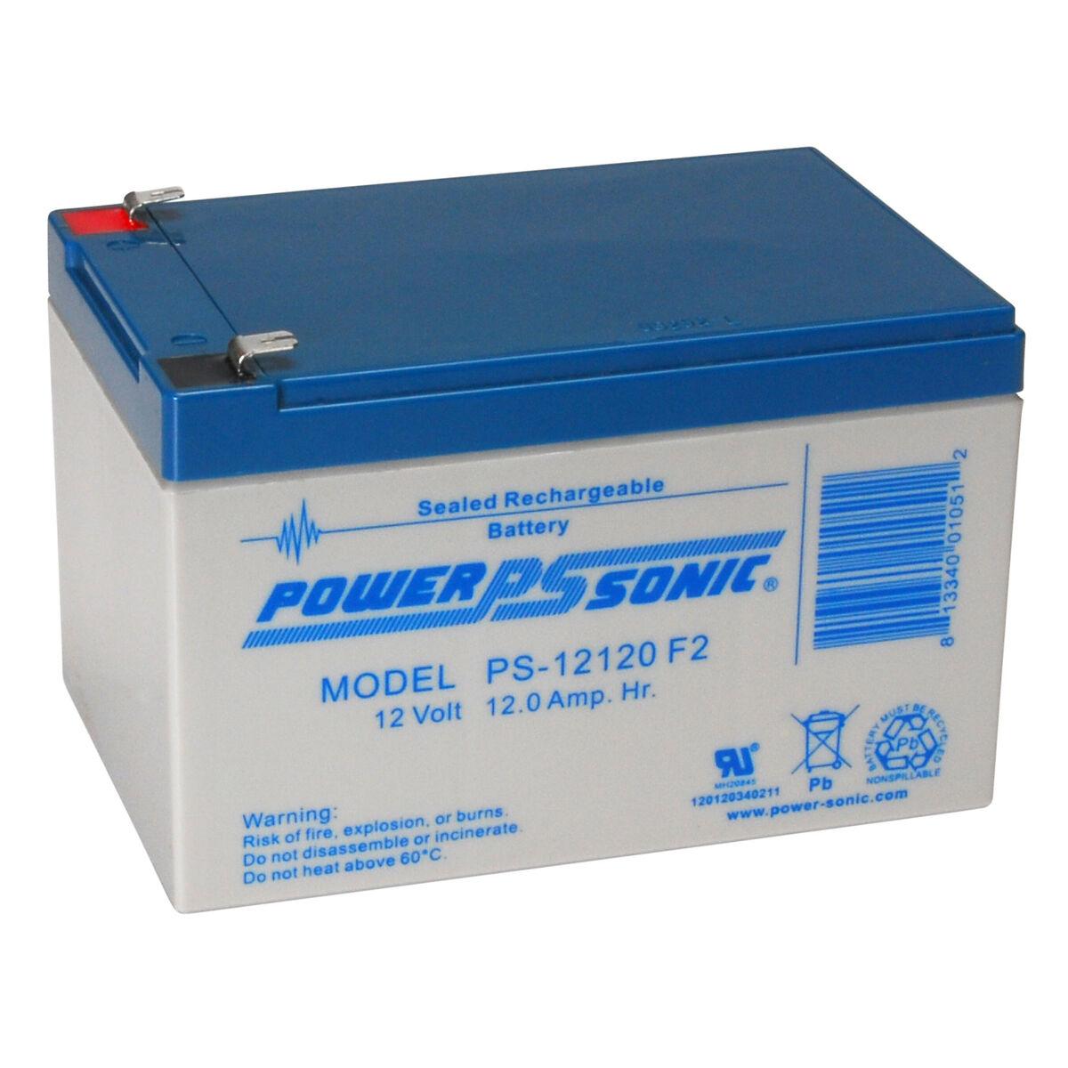 12 Volt, 12 Ah Sealed Lead Acid Battery with Nut and Bolt Terminals, image size:1200x1200