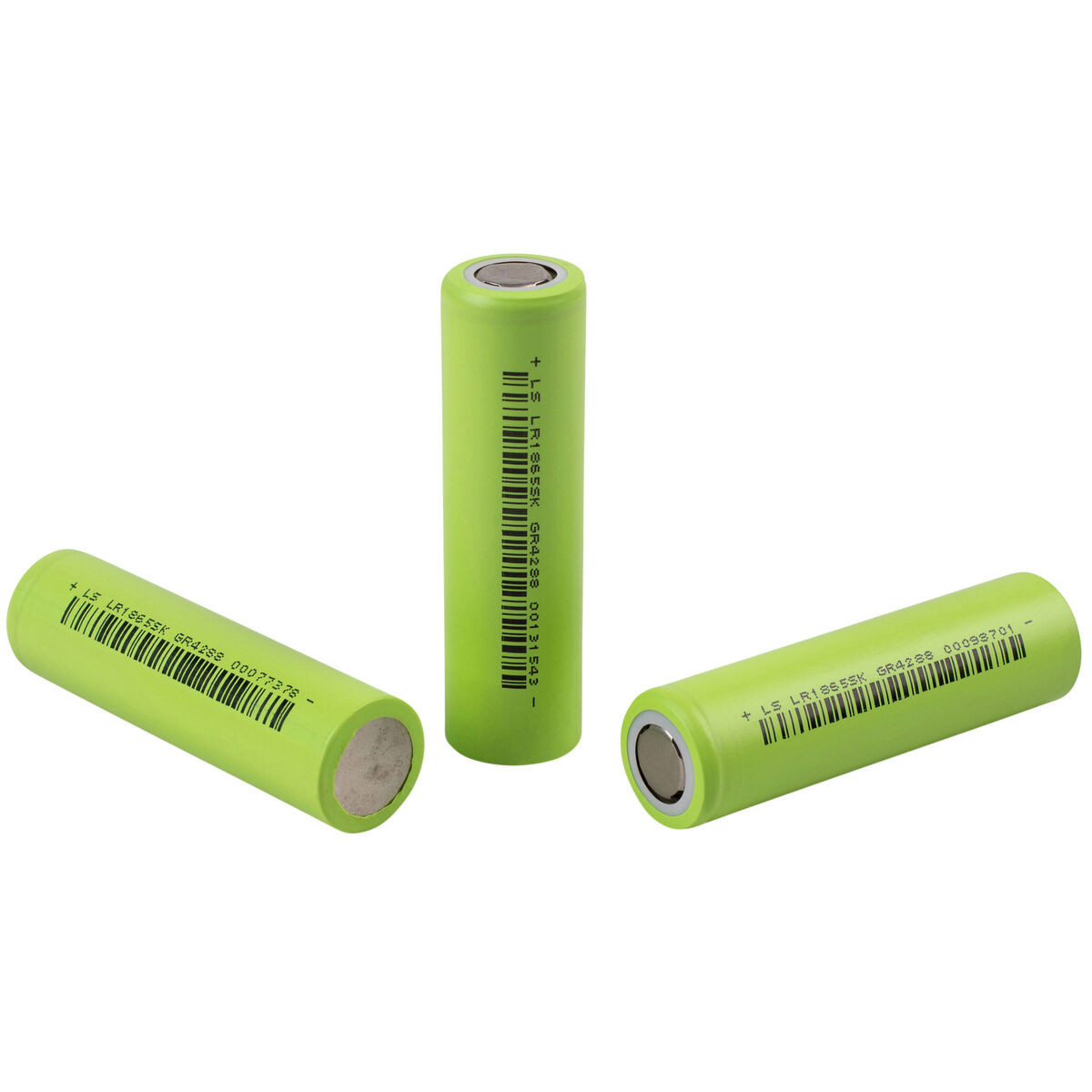 Lishen 18650 2600mAh Li-Ion Flat Top Battery 3-Pack