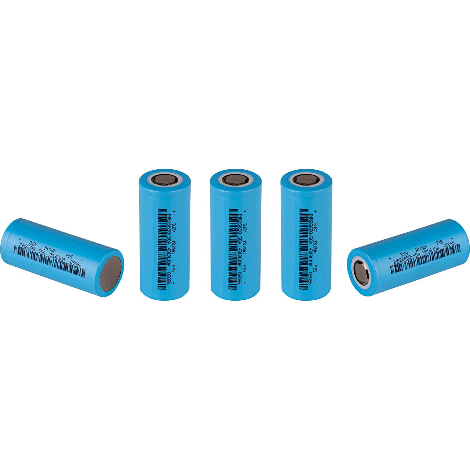 5000mah Li Ion Flat Top Rechargeable Battery 5 Pack