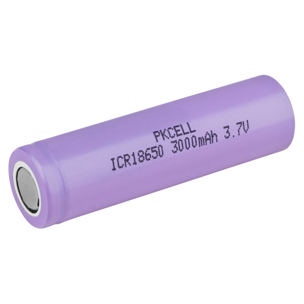 Total Sidst købmand PKCELL Flat Top 18650 3.7V 3000mAh Rechargeable Li-Ion Battery