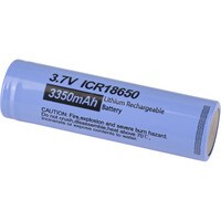 PKCELL Flat Top 18650 3.7V 3350mAh Rechargeable Li-Ion Battery
