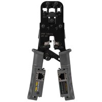 Network RJ45 and Telecom Crimp Tool with Pouch and Built-In Cable Tester