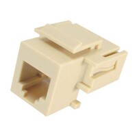Crimpless RJ12 Keystone Type Jack Ivory