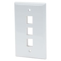 Keystone Wall Plate Single Gang 3-Port White