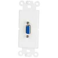 Audtek VGA Coupler Decora Style Wall Plate Insert White