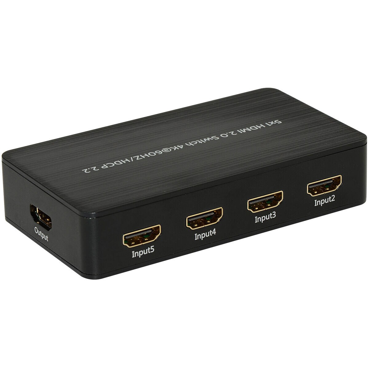 HDMI 2.0 4K 60 Hz 5-Input 1-Output HDCP 2.2 Switch with Remote Control